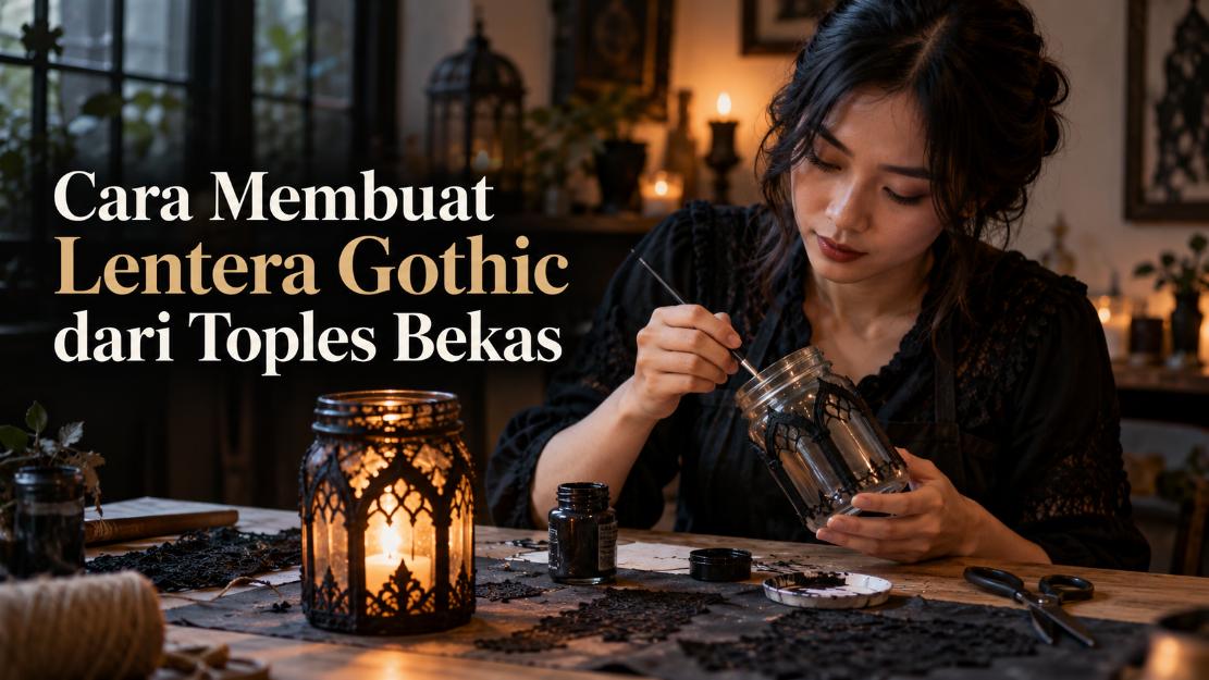 Cara Membuat Lentera Gothic dari Toples Bekas